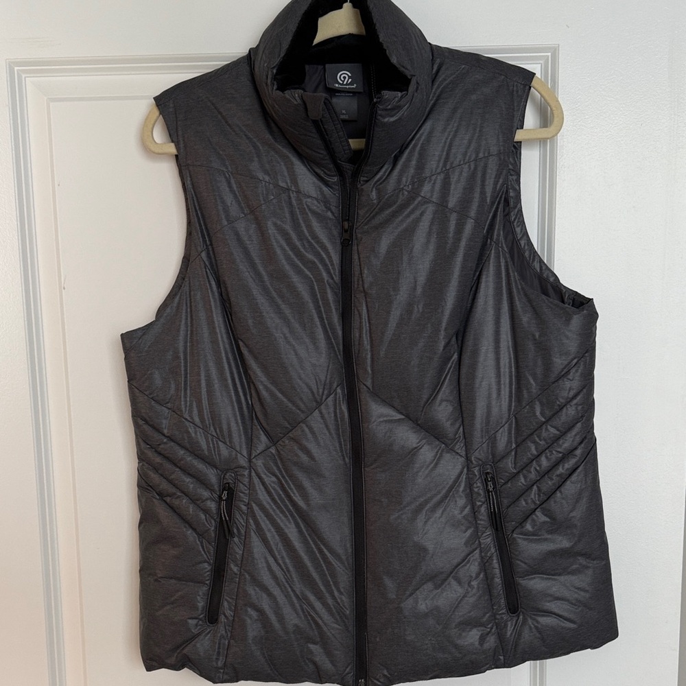 Champion Women's Puffer Vest Women’s Full Zip Dark Grey - Size XL
